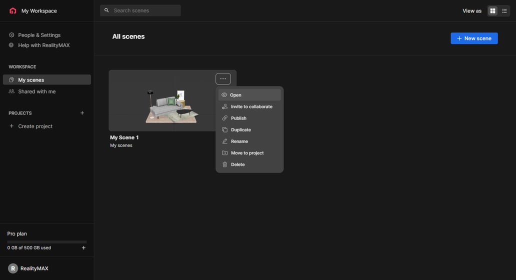 How to update a scene